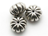 Pumpkin, Silver Metalized Plastic Bead 16mm (MP27)