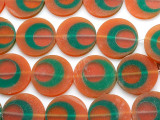 Orange, Green & Red Resin Beads 30mm (RES419)