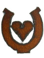 Horseshoe Heart - Rustic Iron Pendant (IR63)