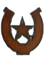 Horseshoe Star - Rustic Iron Pendant (IR74)