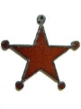 Sheriff Star - Rustic Iron Pendant (IR90)