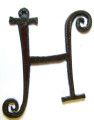 H - Rustic Iron Pendant (IR43)