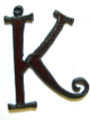 K - Rustic Iron Pendant (IR46)