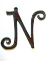 N - Rustic Iron Pendant (IR49)