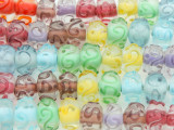 Transparent Multi-color w/Swirls Lampwork Glass Beads 11-12mm (LW1316)