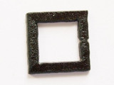 Square Ring Small 23mm - Rustic Iron Pendant (IR130)