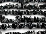 Snowflake Obsidian Chip Gemstone Beads  - 34" strand (GS2035)