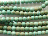 Turquoise Howlite Round Beads 5-6mm (GS2050)