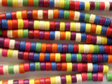 Multi-Color Howlite Heishi Gemstone Beads 5mm (GS2118)