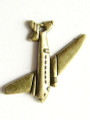 Brass Airplane - Pewter Pendant 26mm (PW1053)