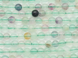 Rainbow Fluorite Round Gemstone Beads 4mm (GS2211)