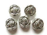 Pewter Bead - Rose 10mm (PB142)