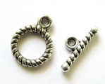 Pewter Rope Toggle Clasp 10mm (PB202)