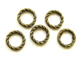 Brass Pewter Rope Ring 8mm (PB246)