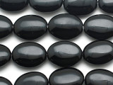 Black Onyx Oval Tabular Gemstone Beads 20mm (GS2313)