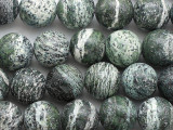 Green Silver Line Jasper Round Gemstone Beads 10mm (GS2343)
