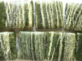 Green Silver Line Jasper Square Tabular Gemstone Beads 40mm (GS2347)