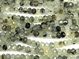 Prehnite Faceted Rondelle Gemstone Beads 6mm (GS6010)