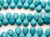 Turquoise Magnesite Petal Gemstone Beads 16mm (GS2461)