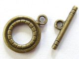 Brass Pewter Toggle Clasp 12mm (PB264)