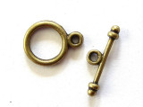 Brass Pewter Toggle Clasp 9mm (PB275)