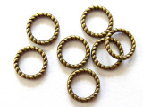 Brass Pewter Rope Ring 8mm (PB281)
