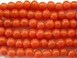 Red Irregular Round Glass Beads 5-7mm (JV658)