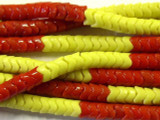 Red & Yellow Glass Snake Trade Beads 6mm (AT19)