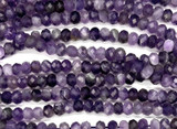 Amethyst Faceted Rondelle Gemstone Beads 5mm (GS6011)