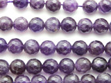 Amethyst Faceted Round Gemstone Beads 10mm (GS2557)