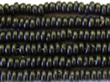 Black Rondelle Disc Wood Beads 5mm - Indonesia (WD245)