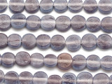 Lavender Round Tabular Recycled Glass Beads 10mm - Indonesia (RG500)