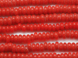 Red Rondelle Glass Beads 5-7mm (JV729)