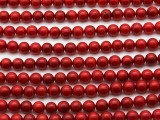 Red Bamboo Coral Round Beads 5-6mm