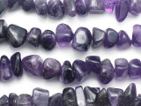 Dark Amethyst Large Nugget Gemstone Beads (GS442)