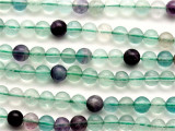 Rainbow Fluorite Round Gemstone Beads 6mm (GS254)