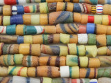 Assortment (long strand) Colorful Sandcast Glass Beads (SC305)