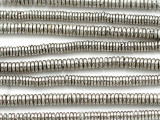 Silver Jump Ring Heishi Beads 3-4mm (ME27)