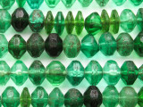 Old Green Faceted Vaseline Beads 16mm (AT33)