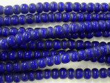 Cobalt Blue White Heart Trade Beads 5-6mm (AT31)