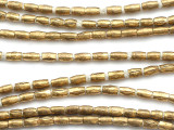 Small Brass Cylinder Beads 4-5mm - Ethiopia (ME56)
