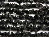 Black Stone Chip Gemstone Beads - 34" strand (GS503)