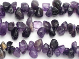 Amethyst End Drilled Nugget Gemstone Beads 13-16mm (GS539)