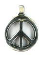 Peace Sign - Pewter Pendant (PW23)