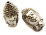 Silver Plated Brass Buddha Amulet 48mm (AP811)