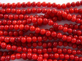 Red Bamboo Coral Round Beads 3-4mm (CO40)