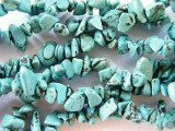 Turquoise Magnesite Chip Gemstone Beads - 34" strand (GS110)
