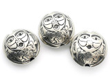 Spindle Whorl Man - Northwest Totem - Pewter Bead/Talisman (PWT12)