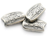 Salmon Leaping - Northwest Totem - Pewter Bead/Talisman (PWT21)