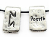 Runestone Astrology Pewter Pendant - "Peorth" - January (PWR14)